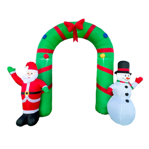 ARCO DE SANTA Y MUÑECO DE NIEVE