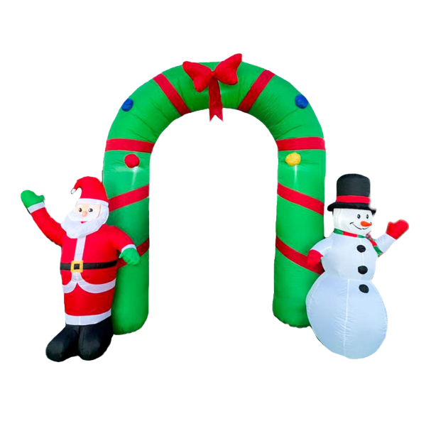ARCO DE SANTA Y MUÑECO DE NIEVE